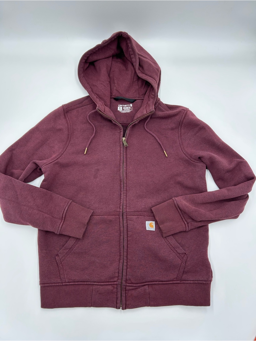 Carhartt Kids Burgundy Full-Zip Hoodie M